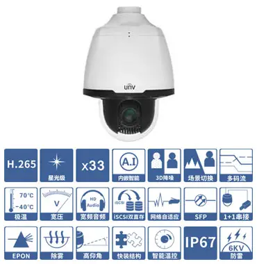 HIC6621HX33-U系列 1080P星光级标准快球网络摄像机